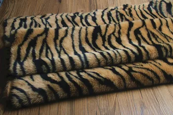 160*50cm 2cm ilgio krūva Žakardo Fox imitacija dirbtiniais kailiais audinio,zebras spausdinti žakardo fuax pliušinis kailis audinio kratinys
