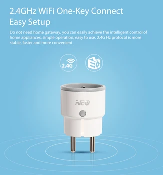 16A WiFi Smart Belaidžio ES Kištukas Adapteris, Nuotolinio Valdymo Laikmatis Lizdas Tuya Alexa 