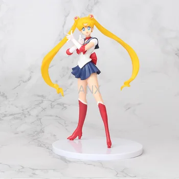 18cm Sailor Moon Pav Usagi Tsukino Gyvsidabrio Marsas Venera Jupiteris Chibiusa Meiou Setsuna Kaiou Pav Pyragas Papuošalai PVC Modelis