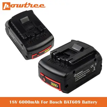 18V 6.0 ah Originalus Įkraunama ličio jonų baterija Bosch 18V 6.0 atsarginę bateriją nešiojamų pakeitimo BAT609