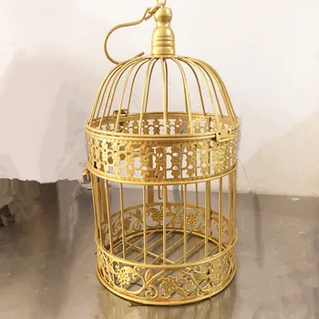 19x35cm Rankų darbo Senovinių aukso metalo dekoratyvinis vestuvių paukštis narve nustatyti vestuvių dekoravimas vestuvių, džiaugtis ir dovanos