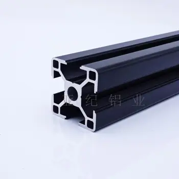 1PC JUODA 3030 Europos Standartą Anoduoto Aliuminio Profilių Ekstruzijos 100-800mm Ilgio Tiesinių Geležinkelių CNC 3D Spausdintuvas