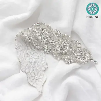 (1PC) Strazdų nuotakos diržo diamond vestuvių suknelė, diržas kristalų vestuvių varčios vestuvių suknelė aksesuarai WDD0174