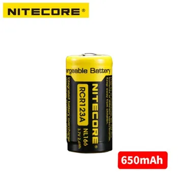 1pcs Nitecore NL166 RCR123A 16340), 3,7 V 650 mAh 3A li-ion recargable Baterija PCB Apsauga