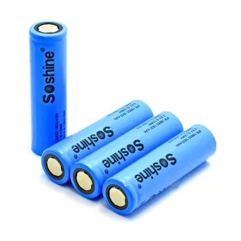 1pcs SOSHINE 18650 3.2 v 1600mah 32A įkrovimo baterija (akumuliatorius LiFePo4 baterijos blue nauji LED Žibintai priekinių Žibintų originalas