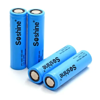 1pcs SOSHINE 18650 3.2 v 1600mah 32A įkrovimo baterija (akumuliatorius LiFePo4 baterijos blue nauji LED Žibintai priekinių Žibintų originalas
