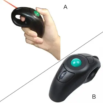 2.4 G Wireless Trackball Pele Mini Nešiojamą Nykščio-Kontroliuojamas Oro USB Pelės Pelėms PC Nešiojamas 10M Gauna Diapazonas