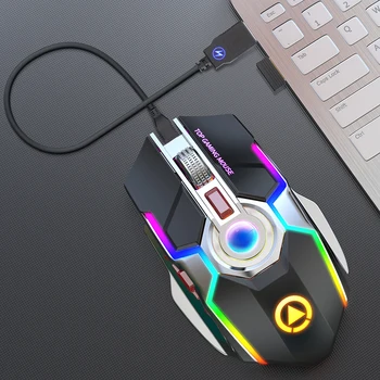 2,4 GHz Belaidžio ryšio RBG LED Įkrovimo Mouse USB Optical LED Apšvietimu, Ergonomiškas Silent Gaming Pelės Žaidimas Pelėms Nešiojamas PC Gamer