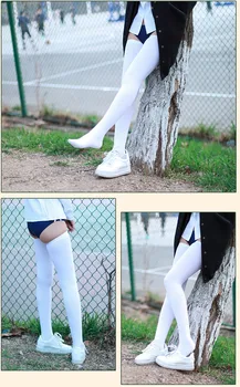 ( 2 poros ir daug ) 72 cm ilgio Kojinės, geras elastingumas Black & white vientisos spalvos Pailgintas, kojinės