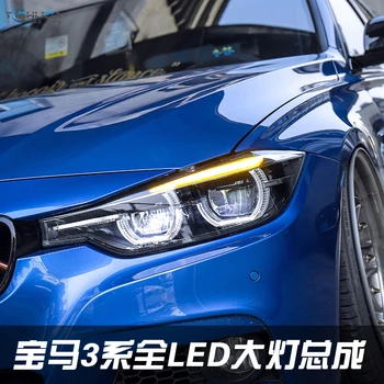 2 VNT Automobilių Stilius BMW 3 Series F30 Žibintai U Angel Eyes 2013-2018 M. BMW F30 35 LED Šviesos Juosta Q5 Xenon Bi Objektyvas LED Lemputės