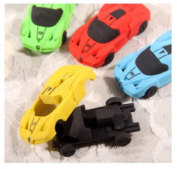 20 vnt korėjos naujų kūrybinių raštinės reikmenys cartoon automobilių trintukas žaislas gumos molio didmeninės