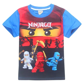 2018 m. Berniukų Drabužius Vasarą, Vaikiški marškinėliai Ninja Ninjago Cartoon Movie Print T shirt vaikų Tees Berniukas Mergaičių Viršūnes Vaikas Kostiumas, marškiniai