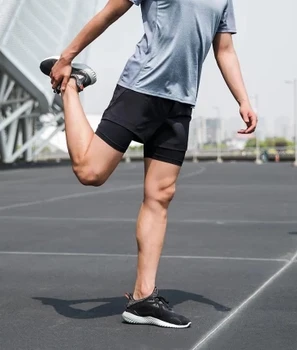 2018 Naujas Xiaomi qihao vyrų greitai-džiovinimo sweatpants serijos stora montavimo kelnės derinys šortai vieno sluoksnio mn šortai