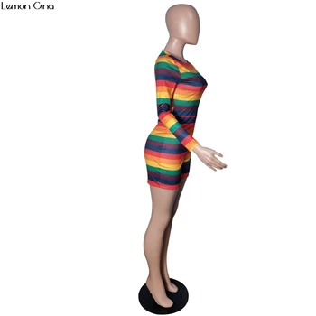 2018 naujų rudens moterys ilgomis rankovėmis spalvinga juostelės liesas šortai bodycon tvarstis seksualus jumpsuits playsuit A8027