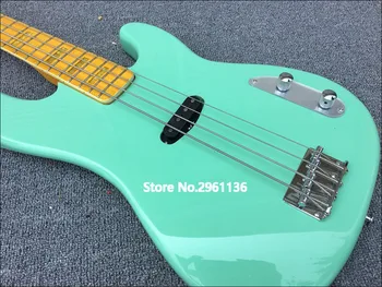 2019 Aukštos kokybės elektrinio boso gitara, TL stilius-4 stygos žalios spalvos, su Raudonmedžio kūnas Ir klevo kaklo,nemokamas pristatymas