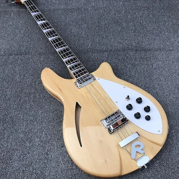 2019 Aukštos kokybės elektrinė gitara, Ricken-4 stygų bosinė gitara,natūralių spalvų, nemokamas pristatymas