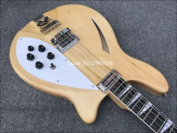 2019 Aukštos kokybės elektrinė gitara, Ricken-4 stygų bosinė gitara,natūralių spalvų, nemokamas pristatymas