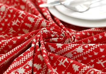 2019 Linksmų Kalėdų Raudona Spausdinti staltiesė partijų Vestuvių 1pcs Stačiakampio Staltiesė Kokybės Minkštos Stalo Dangtis toalha de mesa