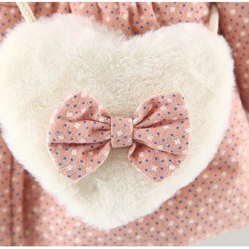 2019 Naujagimiui mergina drabužius gėlių gobtuvu medvilnės kamšalu striukė viršutiniai 1 metų kūdikis gimtadienio drabužiai mergaitėms, drabužiai kailis
