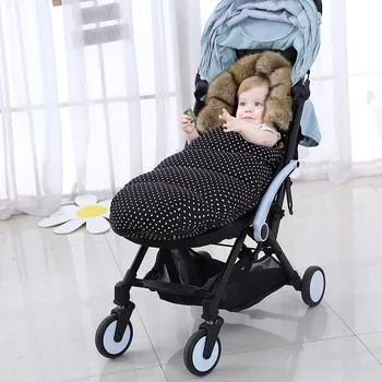 2019 Naujas Dirbtiniais Kailiais Kūdikio Vežimėlis miegmaišį Dvejopo Naudojimo Kūdikių Rudens/žiemos Lauko Storio Antklodė Šilta, Kūdikių Produktų Anti-kick