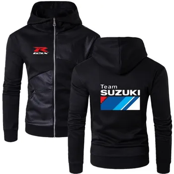 2019 Suzuki GSX R afdrukken Mannen stiksels Hoodies herfst Jas Žiemą Šiltas Megztiniai su Gobtuvu Vyras Vyrų hoodie
