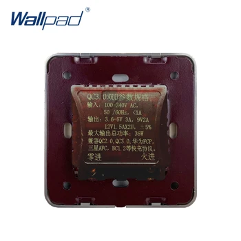 2019 Wallpad Dvigubas USB Lizdas, Greitai Express Įkrovimo Lizdo Aukso Skydelio LED Indikatorius 5V 3A