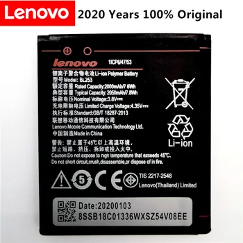 2020 didelės talpos 2000mAh Pakeitimo BL253 Mobiliojo telefono Baterija Lenovo A2010 A1000 A1000m 1000 Įkrovimo Baterija (akumuliatorius