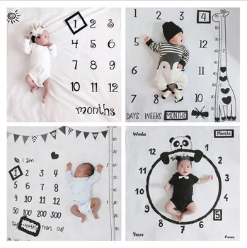 2020 Kūdikių Etapas Antklodė Augimo Dovana Fotografijos Kūdikių Antklodės Naujagimiams balionas Fotografijos Fono Medžiaga