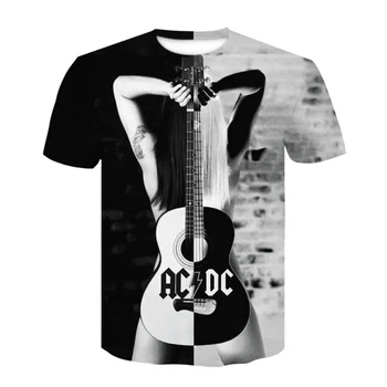 2020 m., juokingi marškinėliai, unisex spausdinimo t shirts, rock, 3D atspausdintas odinė striukė T marškinėliai trumpomis rankovėmis tshirts vyras Trumpas rankovės klubo