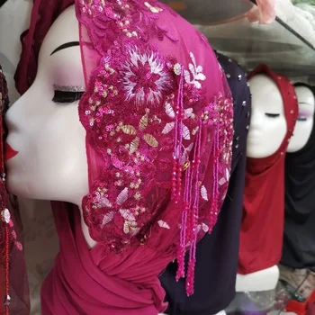 2020 m. naujai atvykusių Musulmonų hijab moterų prabangių vestuvių, kaklaskares kutai