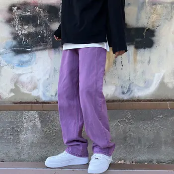 2020 m. Rudenį Nauji vyriški Džinsai Atsitiktinis Negabaritinių Hip-Hop Džinsinio audinio Kelnės Streetwear Pora Prarasti Džinsinio audinio Kelnės Drabužiai