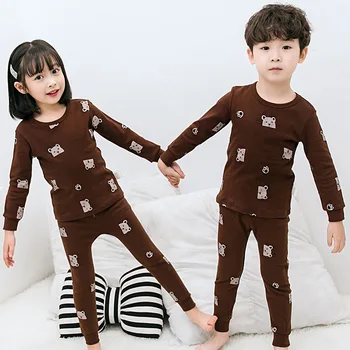 2020 m. Vaikų Pižama Drabužių Nustatyti Berniukų ir Mergaičių Animacinių Tigras Sleepwear Kostiumas ilgomis rankovėmis Pižamos Vaikams, Rudenį Kūdikių Drabužius Pijamas