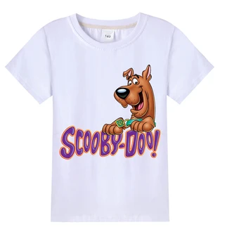 2020 metų Vasaros Naujos Scooby Doo Kūdikių Berniukų Drabužiai Filmas Vaikams Drabužių Juokingas Animacinių filmų Print T-shirt Vaikai O-Kaklo Viršūnes Merginos Marškinėlius