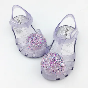 2020 metų Vasaros Sandalai Mergaitėms China PVC Želė batai Mini Melissa Basutės Vaikams Shell mados Baby Princess Beach batai SO001