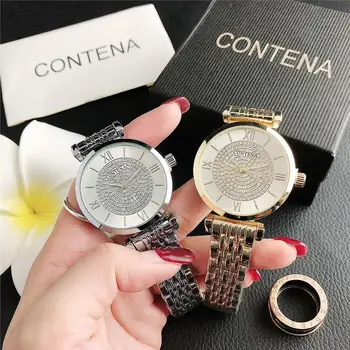 2020 Moterų Laikrodžiai Prabanga Kalnų Krištolas Auksas, Sidabras Moterų Laikrodis Suknelė Laikrodžių Apyrankės Žiūrėti Ponios Kvarcinis Laikrodis Reloj Mujer