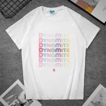 2020 Naujas Harajuku Modalinio ir Medvilnės Dinamito T-shirt Vyrai Moterys korėjos Stiliaus O-Kaklo trumpomis Rankovėmis marškinėliai KPOP Vasaros Berniukų, Mergaičių marškinėlius