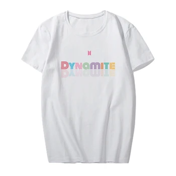 2020 Naujas Harajuku Modalinio ir Medvilnės Dinamito T-shirt Vyrai Moterys korėjos Stiliaus O-Kaklo trumpomis Rankovėmis marškinėliai KPOP Vasaros Berniukų, Mergaičių marškinėlius