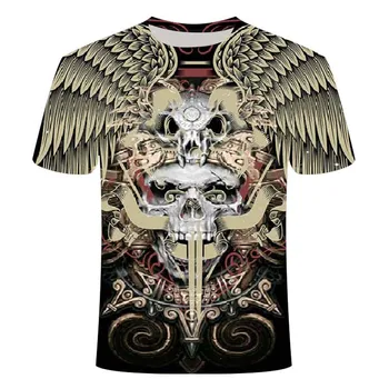 2020 naujas motociklo kaukolė 3d t-shirt vyrų ir moterų mados hip-hop ' o t-shirt streetwear megztinis marškinėliai Camisetas Hombre viršų