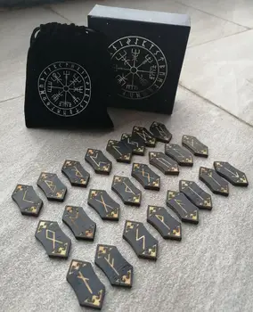 2020 Naujas Rankų Darbo Woodcut Rune Rune Set Vakarų Mistika Įvadas Būrimą Rekvizitas, Nešiojamų Stalo Žaidimas, Dropshipping