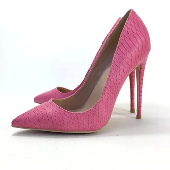 2020 naujas rožinės spalvos aukštakulnį moterų siurbliai seklių slip-on Laukinių ponios ploni kulniukai moterų siurbliai šalies batų pu odos