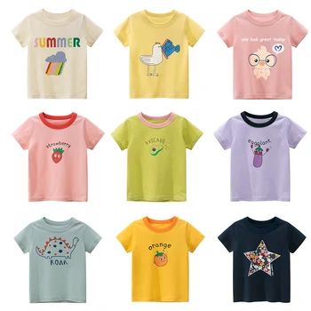 2020 Naujas Vasaros Berniukų, Mergaičių Marškinėliai Mados Spausdinti Vaikams Berniukas Medvilnės trumpomis Rankovėmis Kūdikiui Cartoon Vaikų Drabužių Brand Tee Viršūnės