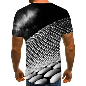 2020 naujas vyrų 3d T-shirt spalvotas spausdinimas vasaros marškinėliai T-shirt brand T-shirt padidinti dydžio trumpas rankovės juokingi marškinėliai plius dydis 6XL