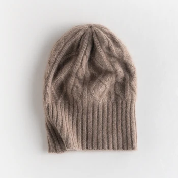2020 Naują Atvykimo Rudens Žiemos Moterų Skrybėlės Kašmyro Megztinių Headgears Minkštas Storas Šiltas Mados Mergina Skrybėlę 3Colors Aukštos Quanlity