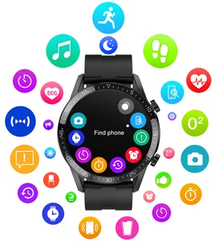 2020 Naujų Išmaniųjų Laikrodžių Vyrams 24 valandų nepertraukiamas temperatūros stebėti IP68 EKG PPG BP Širdies ritmo Fitness Tracker sporto Smartwatch