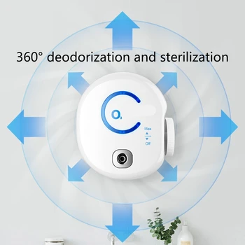 2020 Naujų Nešiojamų Ozono Generatorių 0-50mg/H Reguliuojamas Ozono Dezodoryzujący Oro Valytuvas Dezinfekavimo Mašina Pet Namas Vonios kambarys