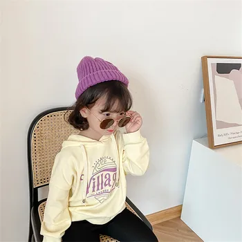 2020 Naujų Rudens korėjos Stiliaus Mergaitės Berniukai Prarasti Laiškas Spausdinti hoodies Kūdikių Mergaitėms ilgomis rankovėmis Megztiniai 1-7Y Vaikų hoodies