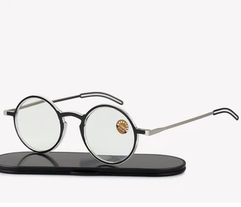 2020 Plonas Rėmas Stačiakampio formos Tr90 rėmai skaitymo akiniai +aliuminio magnetinio atveju Lankstymo Presbyopic Eyeglasse 1.5