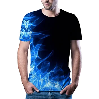 2020 spalvos atspausdintas vyriški T-shirt mados gamtos modelio o-kaklo Megztinis vyrų 3D T-shirt karšto atsitiktinis sportiniai, vyriški viršuje 6XL