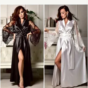 2021 Europos ir Amerikos Mados Tendencija Namų Atsitiktinis Apatiniai Moterų Sexy Imitacija ledo didelis šilko pižama nightdress