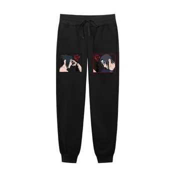 2021 Japonijos Anime Harajuku Naruto Uchiha Itachi Sasuke Sweatpants Rudens Žiemos Poilsiu Vyrai Moterys Harajuku Streetwear Vyrų Kelnės